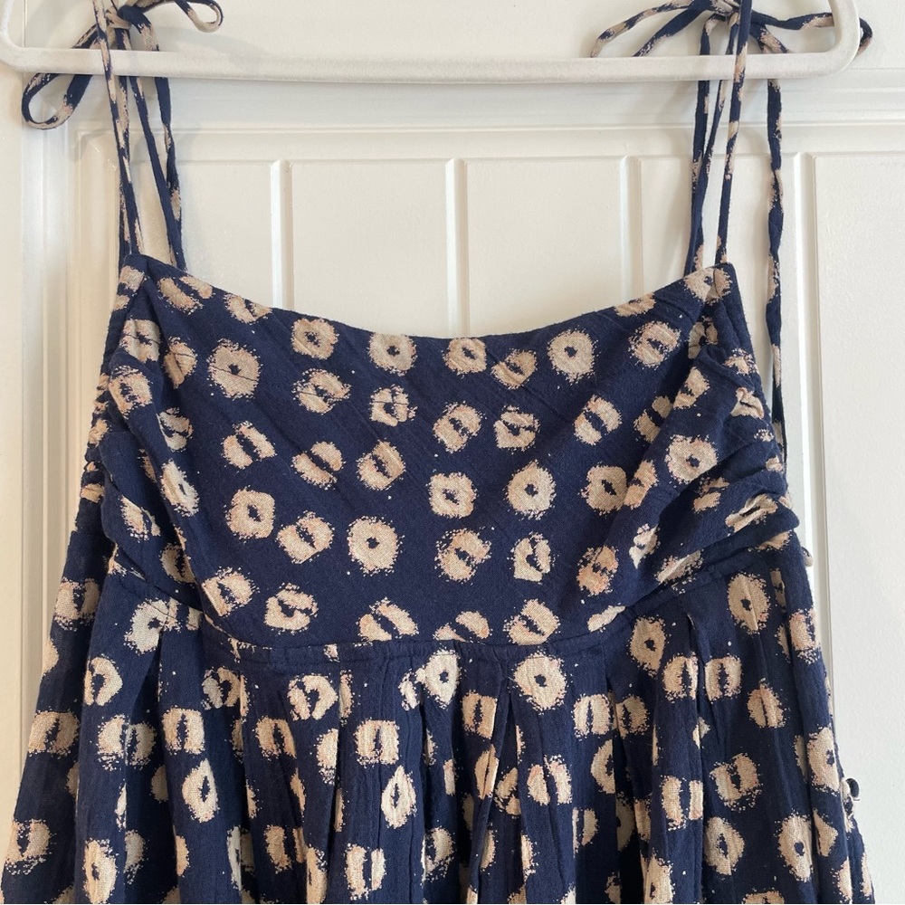 $109 Retail NWT Women’s Free People Molly Sleeveless Cotton Tunic Indigo - Small - Picture 6 of 9